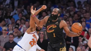 Knicks surprise Cavs in Game 1 as James Harden faces criticism