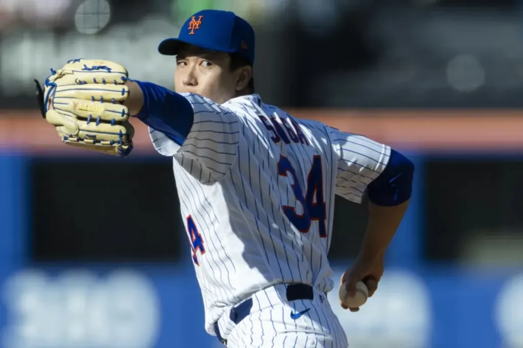 Kodai Senga of the Mets set to pitch in his first rehab game following a spine injury.