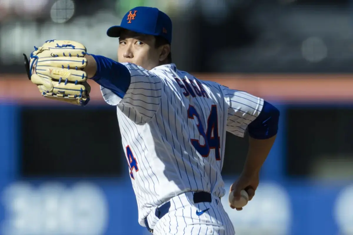 Kodai Senga of the Mets set to pitch in his first rehab game following a spine injury.