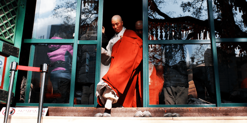 Korean monks commit to a Chinese robot that might be capable of spying on them