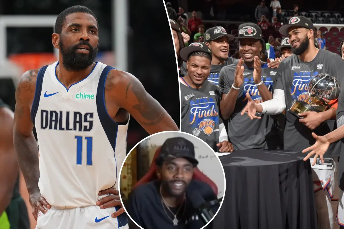 Kyrie Irving shares his thoughts on the Knicks making it to the NBA Finals.