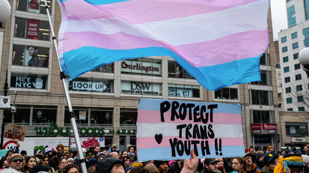 LGBTQ activists respond after a 'Save Girls Sports' rally disrupts a California track meet featuring a trans athlete.
