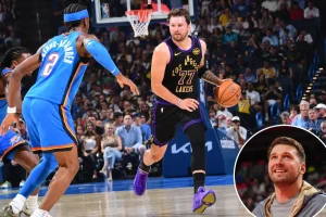 Lakers star Luka Doncic will miss Game 1 against the Thunder.