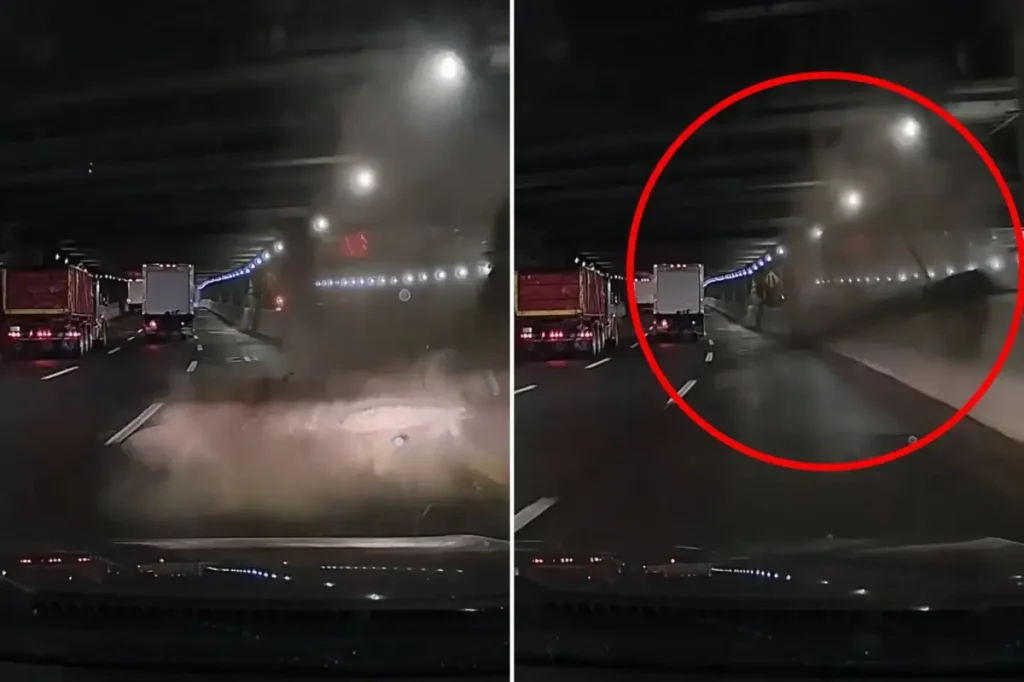 Large chunk of debris drops in NYC tunnel, narrowly missing driver’s life