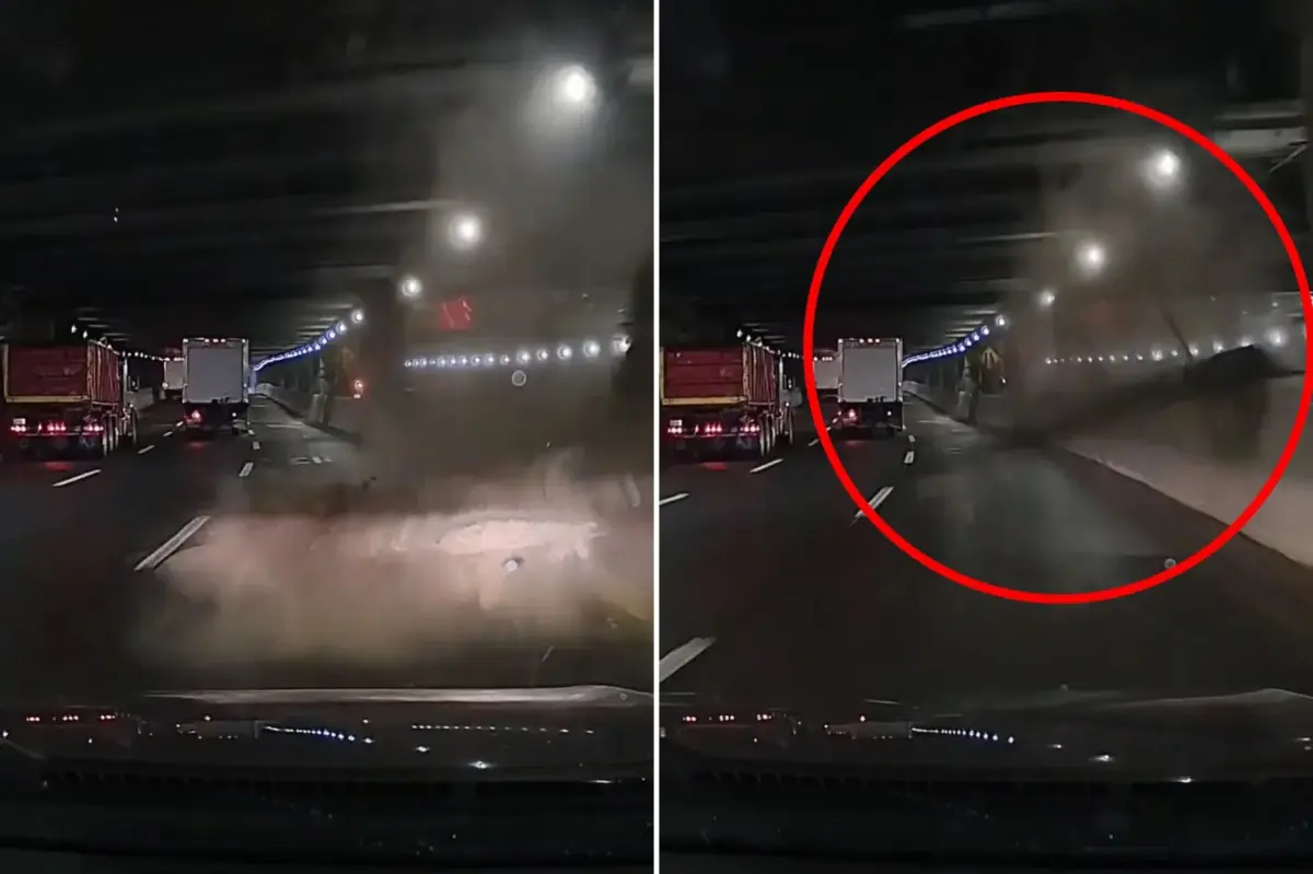Large chunk of debris drops in NYC tunnel, narrowly missing driver’s life