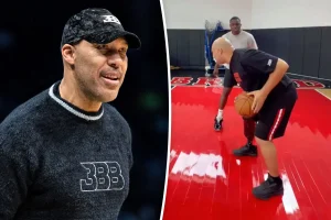 Lavar Ball undergoes rigorous basketball training one year after having his foot amputated