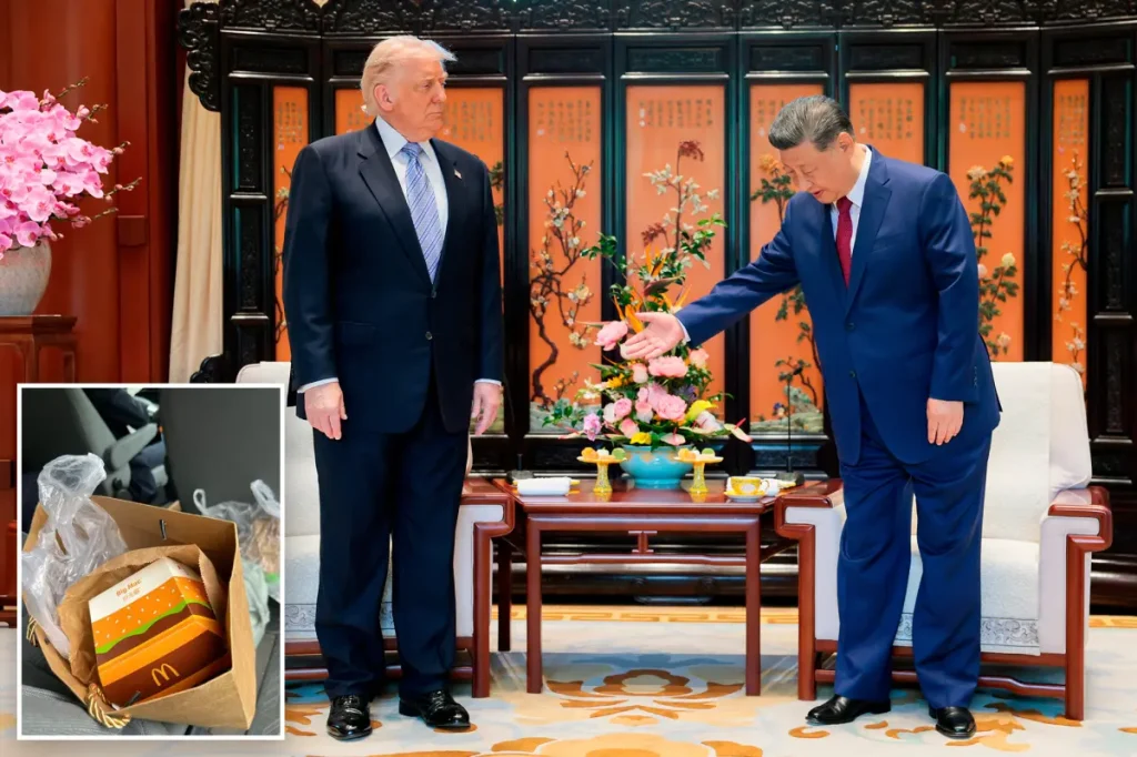 Lavish tea menu for Trump and Xi disclosed while US delegation receives McDonald's