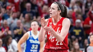 LeBron James praises Caitlin Clark for breaking Diana Taurasi's WNBA career milestone record.