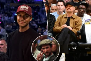 Leonardo DiCaprio, Jaafar Jackson, and Noah Wyle lead a famous group at the Lakers-Thunder Game 3.