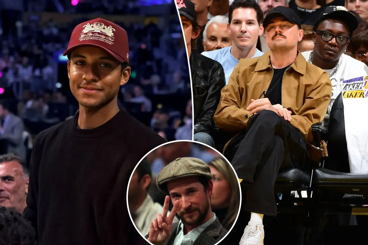 Leonardo DiCaprio, Jaafar Jackson, and Noah Wyle lead a famous group at the Lakers-Thunder Game 3.