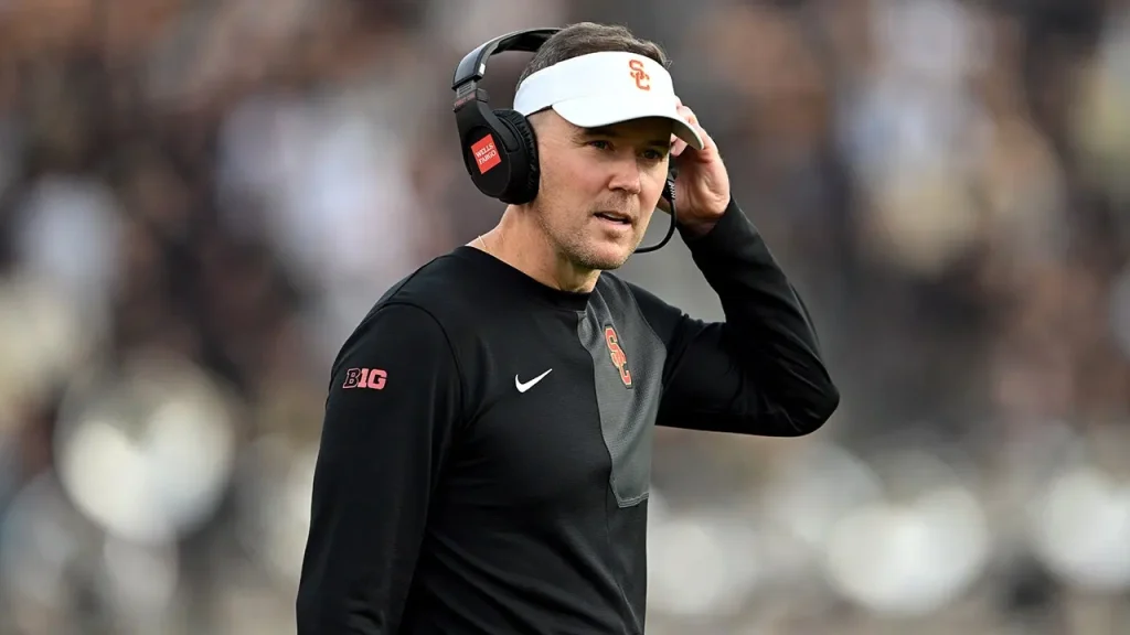 Lincoln Riley says USC was just a few plays from the playoff and believes he has improved as a coach since his time at Oklahoma.