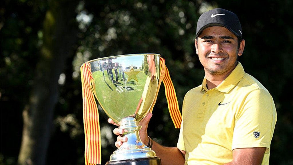 Little-known golfer Yurav Premlall surprises everyone by winning DP World Tour event by 14 strokes.
