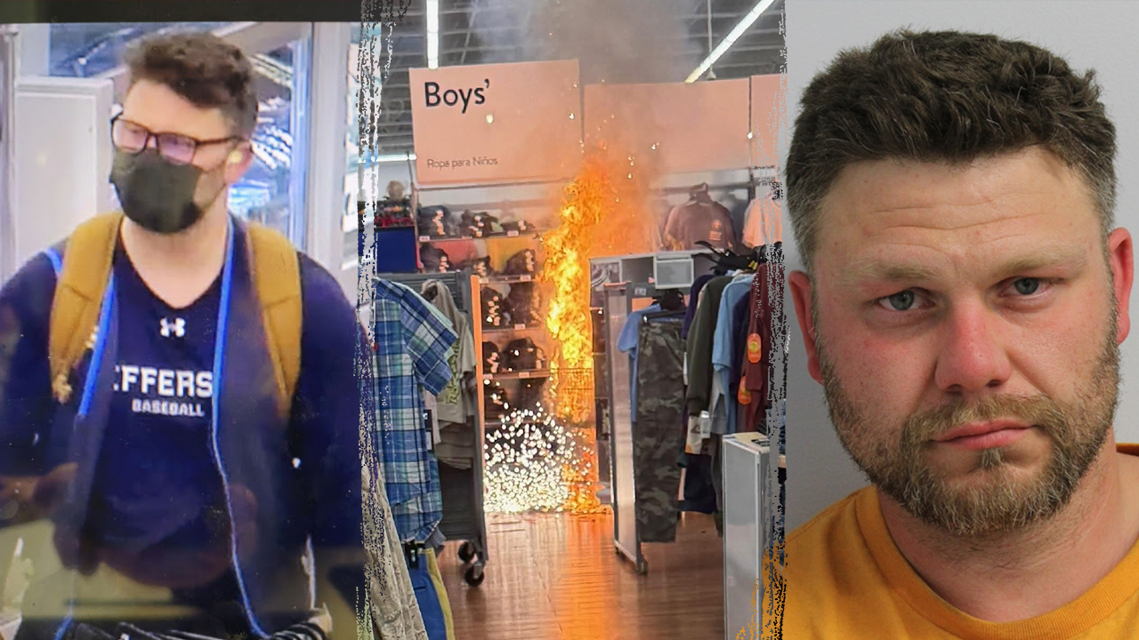 Man accused of starting a fire in a Maryland Walmart to steal $10,000 worth of jewelry