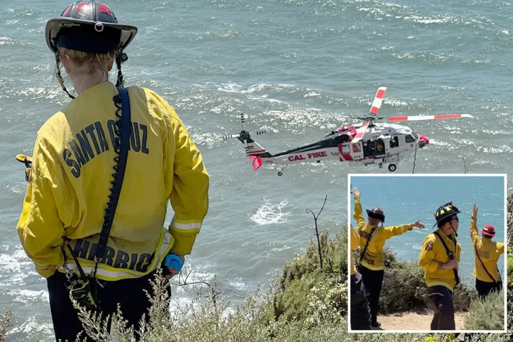 Man dies after driving off a cliff by the beach on Highway 1