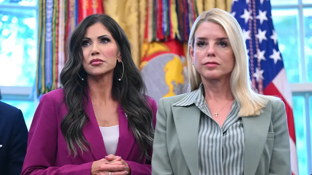 Man faces charges for reportedly posting death threats against Kristi Noem and Pam Bondi.