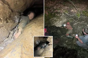 Man saved after six hours trapped in a cold cave upstate