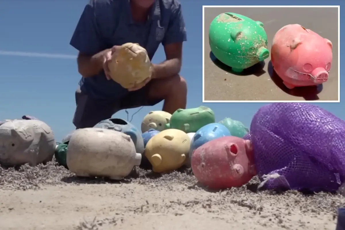 Many faulty piggybanks have appeared on Texas shores, and their origin remains a mystery.