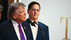 Mark Cuban has to cooperate with President Trump after becoming business partners.