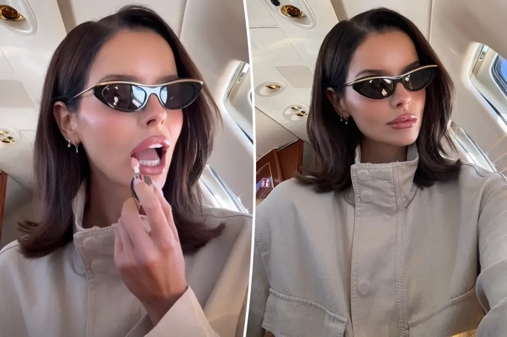 Maura Higgins uses $11 L'Oréal Plump Ambition Lip Oil at Cannes