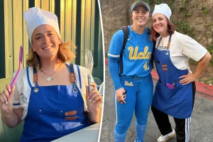 Megan Grant from UCLA has a devoted fan supporting her alongside her many home runs.