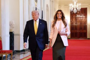 Melania Trump accompanies President Trump to recognize the 'silent resilience' of military mothers at the White House.