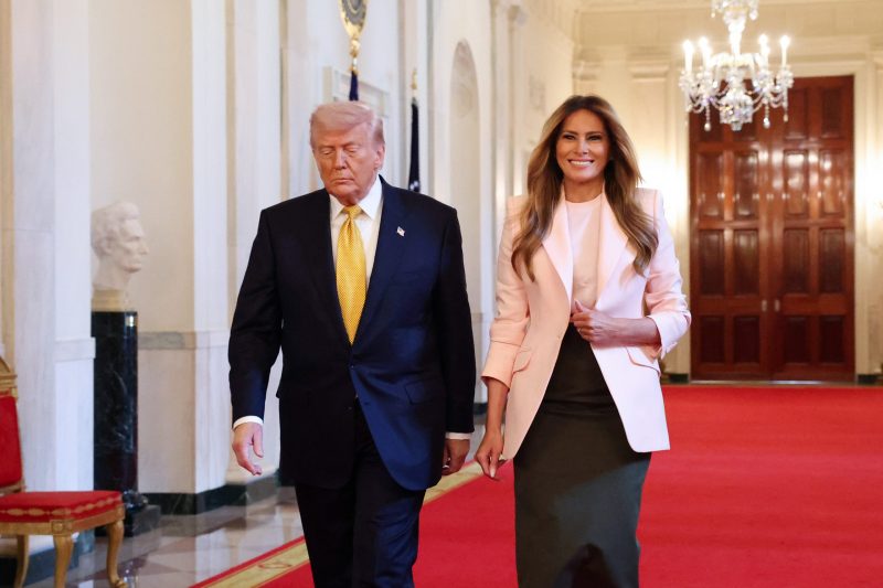 Melania Trump accompanies President Trump to recognize the 'silent resilience' of military mothers at the White House.