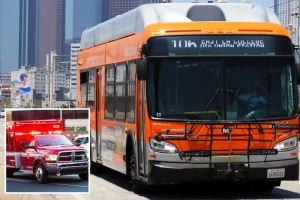 Metro bus strikes pedestrian close to Santa Monica Pier