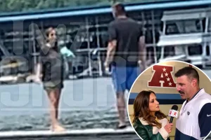 Mike Vrabel and expecting Dianna Russini featured in recent video from 2021 boat trip