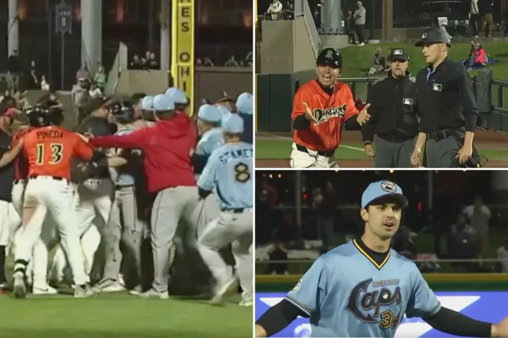 Minor league teams fight in a bench-clearing altercation