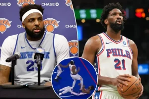 Mitchell Robinson of the Knicks remains respectful ahead of the matchup with Joel Embiid.
