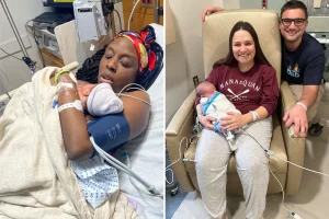 Mothers honoring Mother's Day with their miracle children