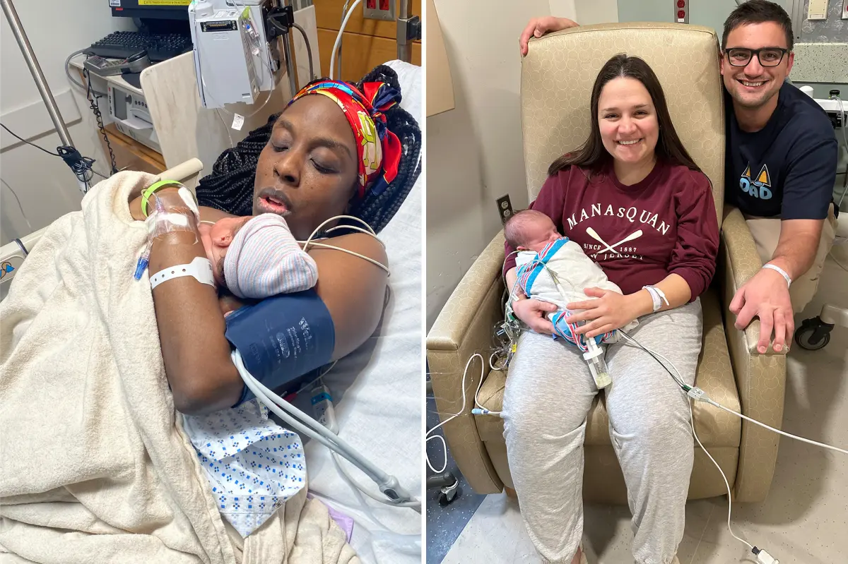 Mothers honoring Mother's Day with their miracle children