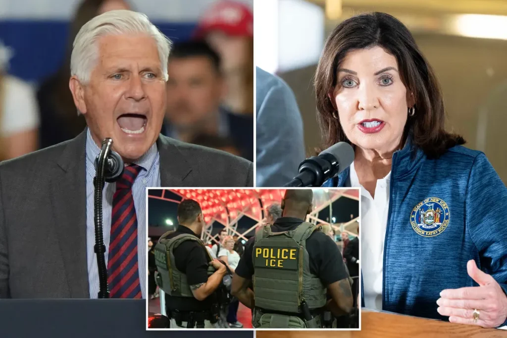 Nassau Executive Bruce Blakeman promises to preserve the local ICE agreement despite new sanctuary laws and challenges from Governor Hochul.