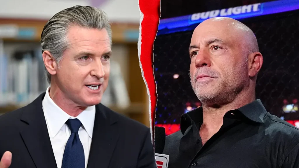Newsom lashes out at Rogan, labels him 'too afraid' in heated message