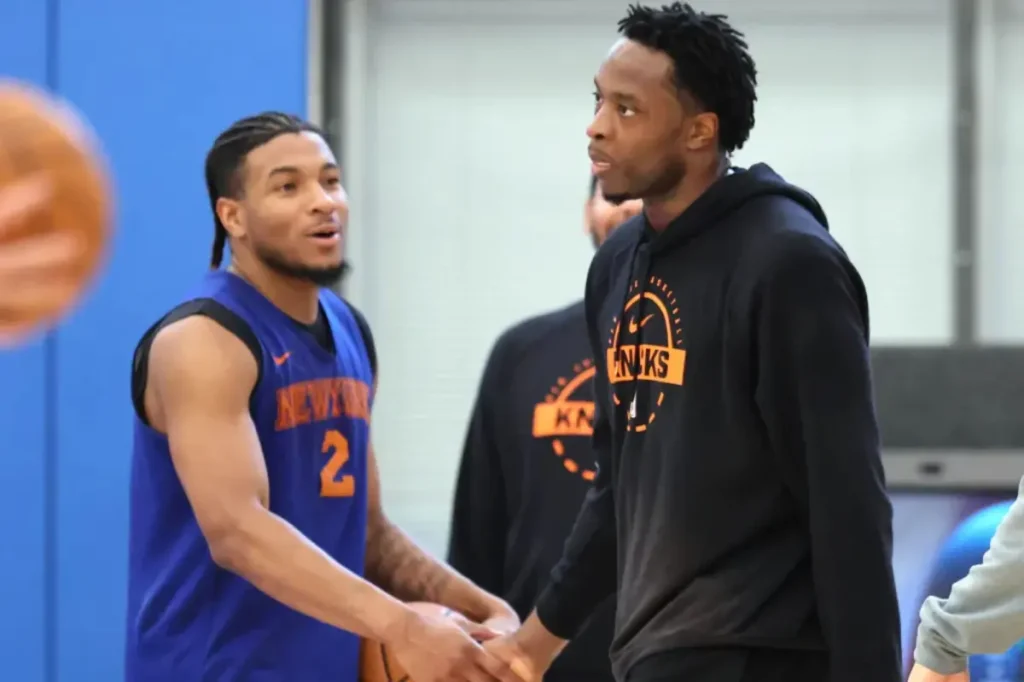 OG Anunoby progresses in recovering from hamstring strain for the Knicks