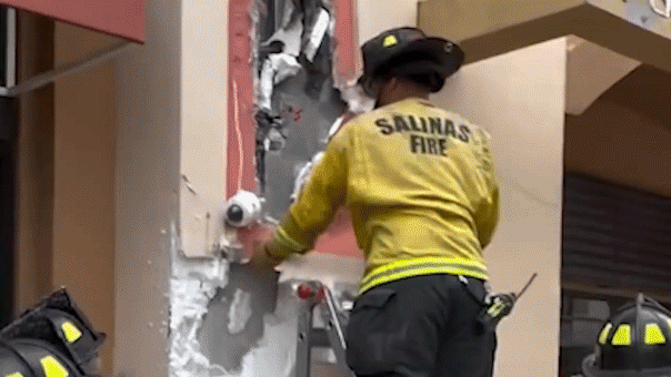 Officers in California save suspected burglar who was stuck in a wall for 10 hours