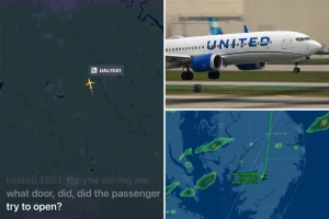 Passenger on United Airlines attempts to open plane door at 36,000 feet, attacks fellow traveler on flight from Newark