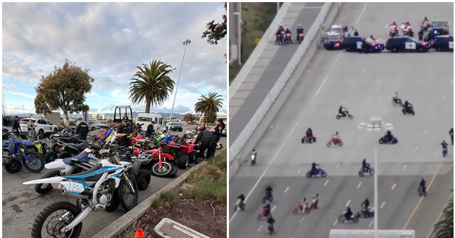 Police in California Arrest Suspects and Confiscate 77 Dirt Bikes in Bridge Incident