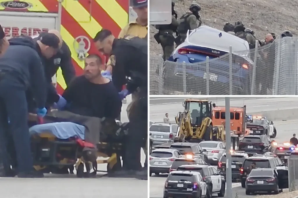 Police standoff on 91 Freeway causes total traffic halt