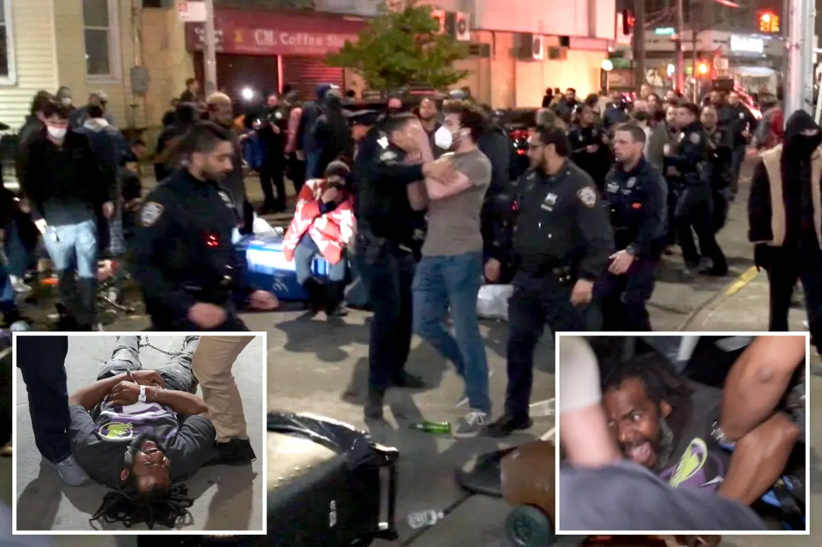 Protesters against ICE gather at NYC hospital, resulting in the arrest of 9 activists during a tumultuous encounter with police.