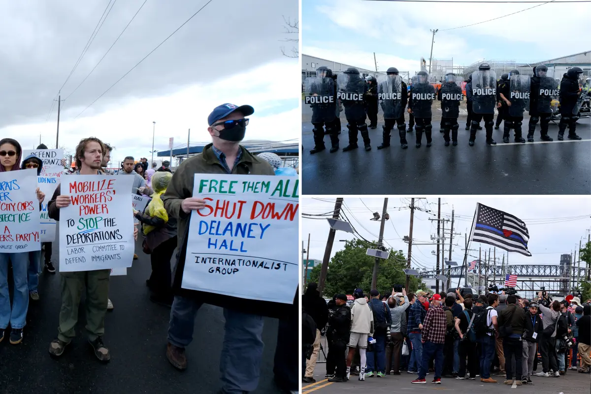 Protesters against ICE gathering money for protective equipment and military-style goggles
