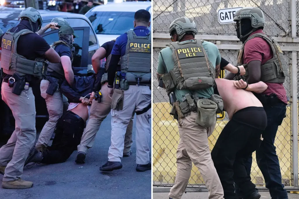 Protesters against ICE reportedly attacked federal agents with a chemical substance during a demonstration outside Newark's Delaney Hall