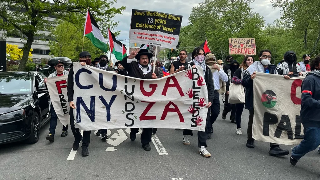 Protesters against Israel demonstrate in New York City and call for action from Mamdani