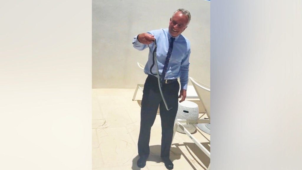 RFK Jr. catches black snakes by hand on Dr. Oz's patio in popular video