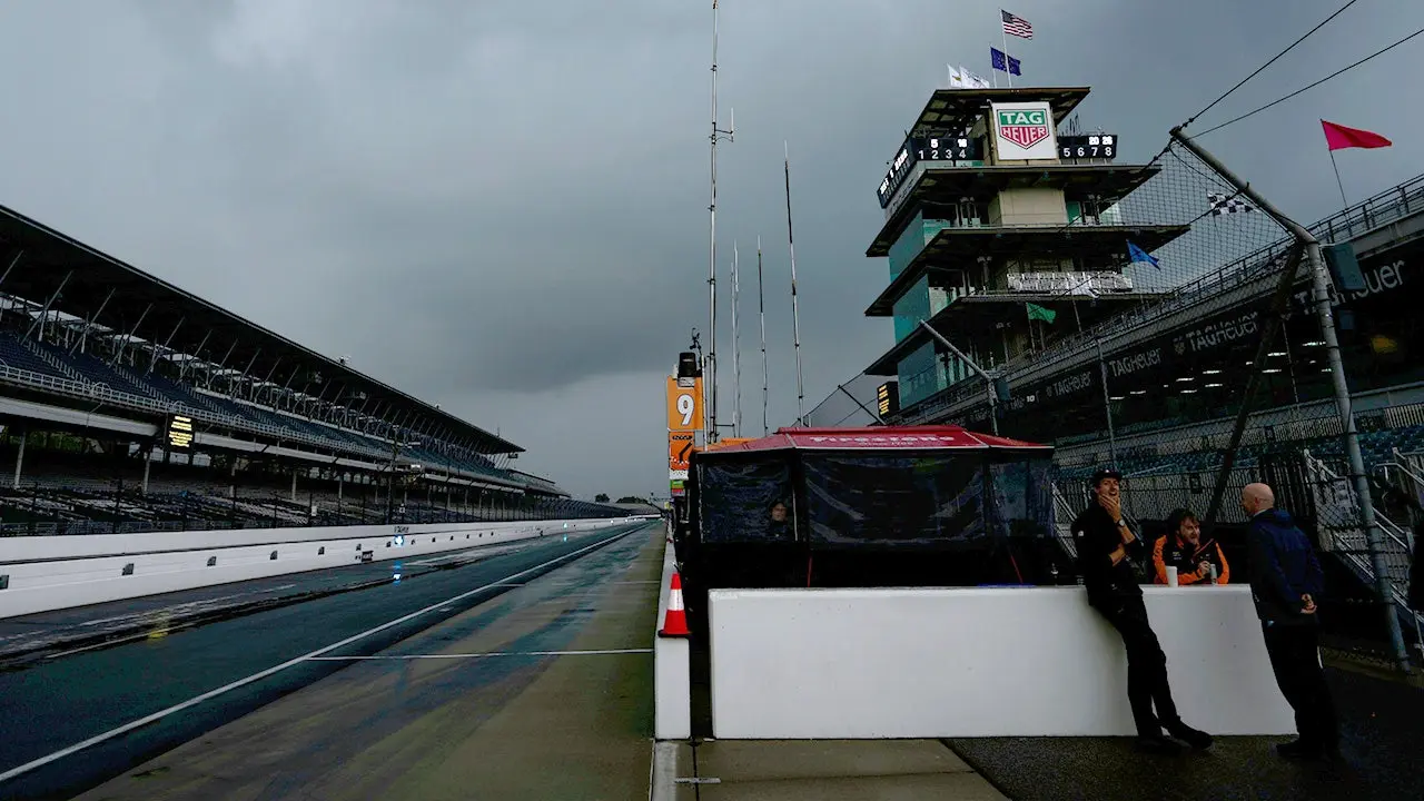 Rain cancels the first day of Indy 500 qualifying, leading to a changed schedule for Sunday.