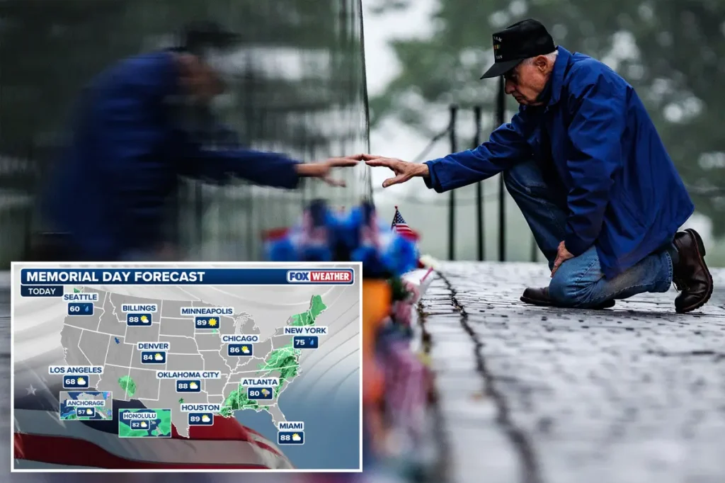 Rain persists on the East Coast this Memorial Day