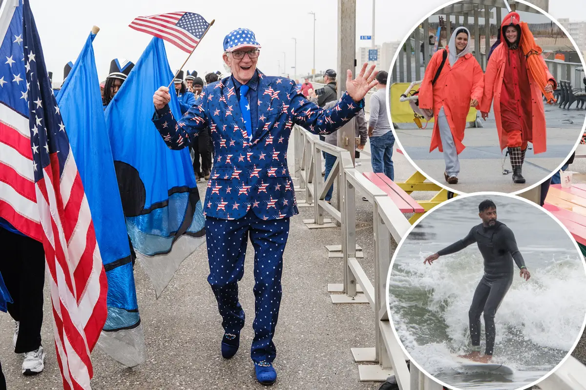 Rainy Memorial Day keeps beachgoers away in NYC, but dedicated locals endure