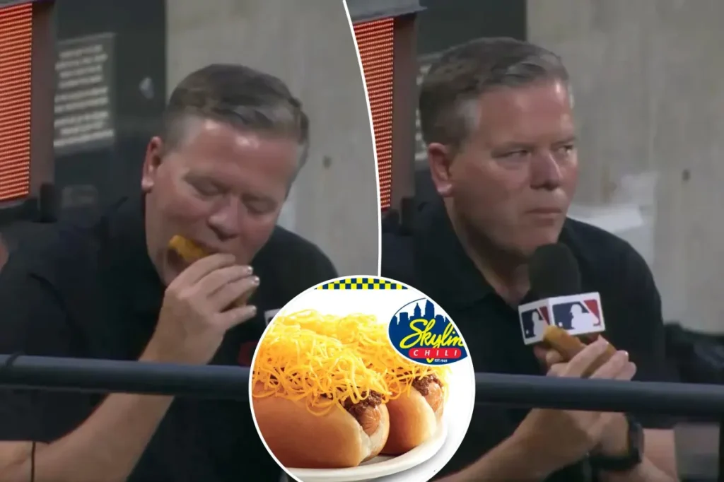 Reporter attempts to eat Skyline Chili egg roll at Citi Field — it doesn't end well