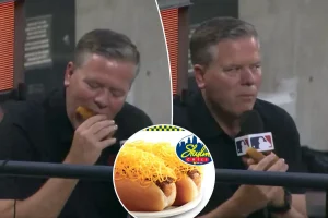 Reporter attempts to eat Skyline Chili egg roll at Citi Field — it doesn't end well