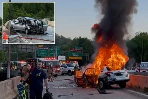 Reporter rescues teenage driver from burning car accident on Maryland highway